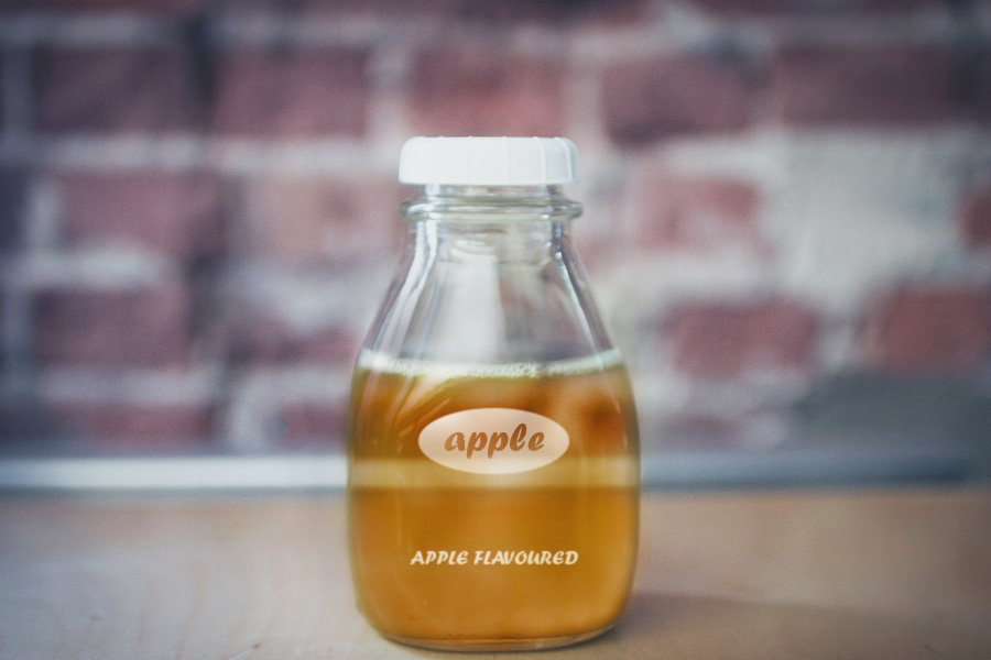 The word apple is used as a trade mark on a bottle of apple juice